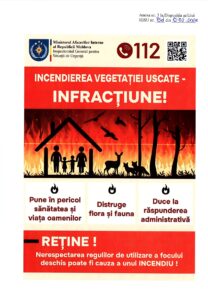 ATENȚIE LA INCENDIILE DE VEGETAȚIE USCATĂ!
